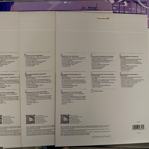 Cricut Printable Iron-On for Light Fabrics (3 Packs) - Picture 2 of 2